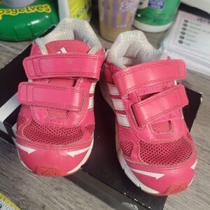 Adidas Kids Pink Sneakers In Original‎ Box Size 8